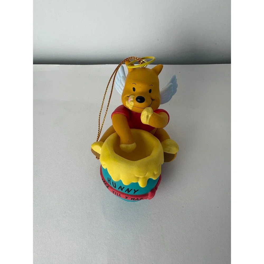 Grolier Disney Winnie the Pooh Angel Christmas‎ Ornament Hunny Pot Halo w Box